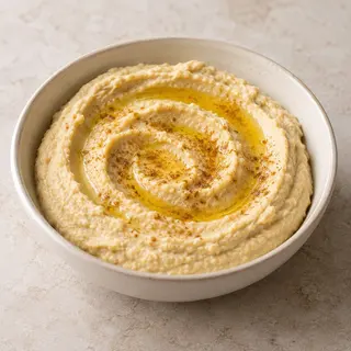 Ilustración de Hummus suave de garbanzos