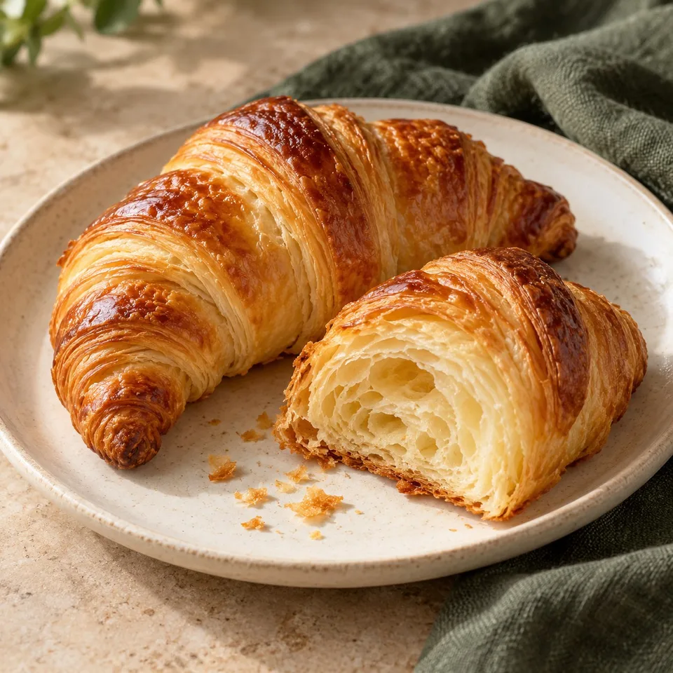 Ilustración de Croissant de hojaldre