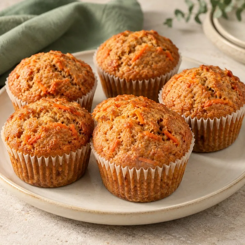 Ilustración de Muffins de zanahoria y canela