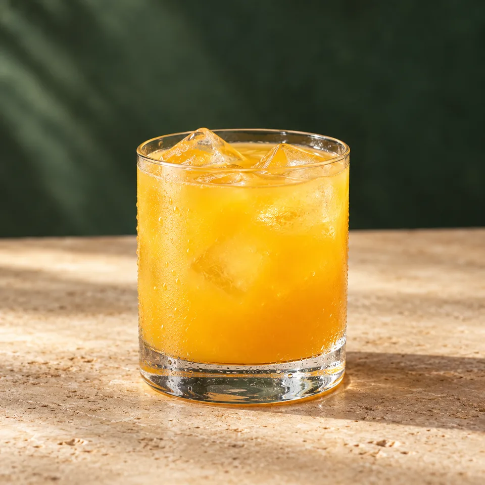 Ilustración de Maracuyá y naranja sin alcohol