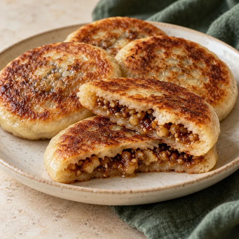 Ilustración de Hotteok: tortitas dulces coreanas