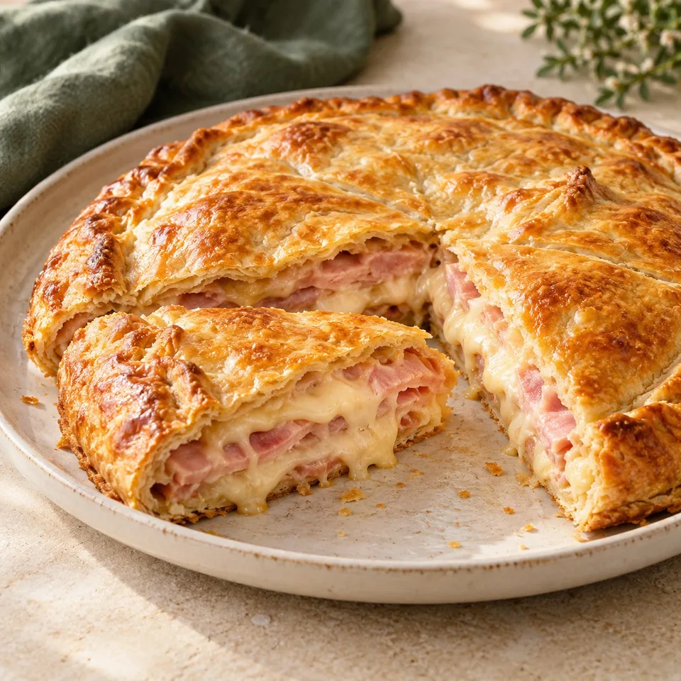 Ilustración de Empanada de jamón y queso
