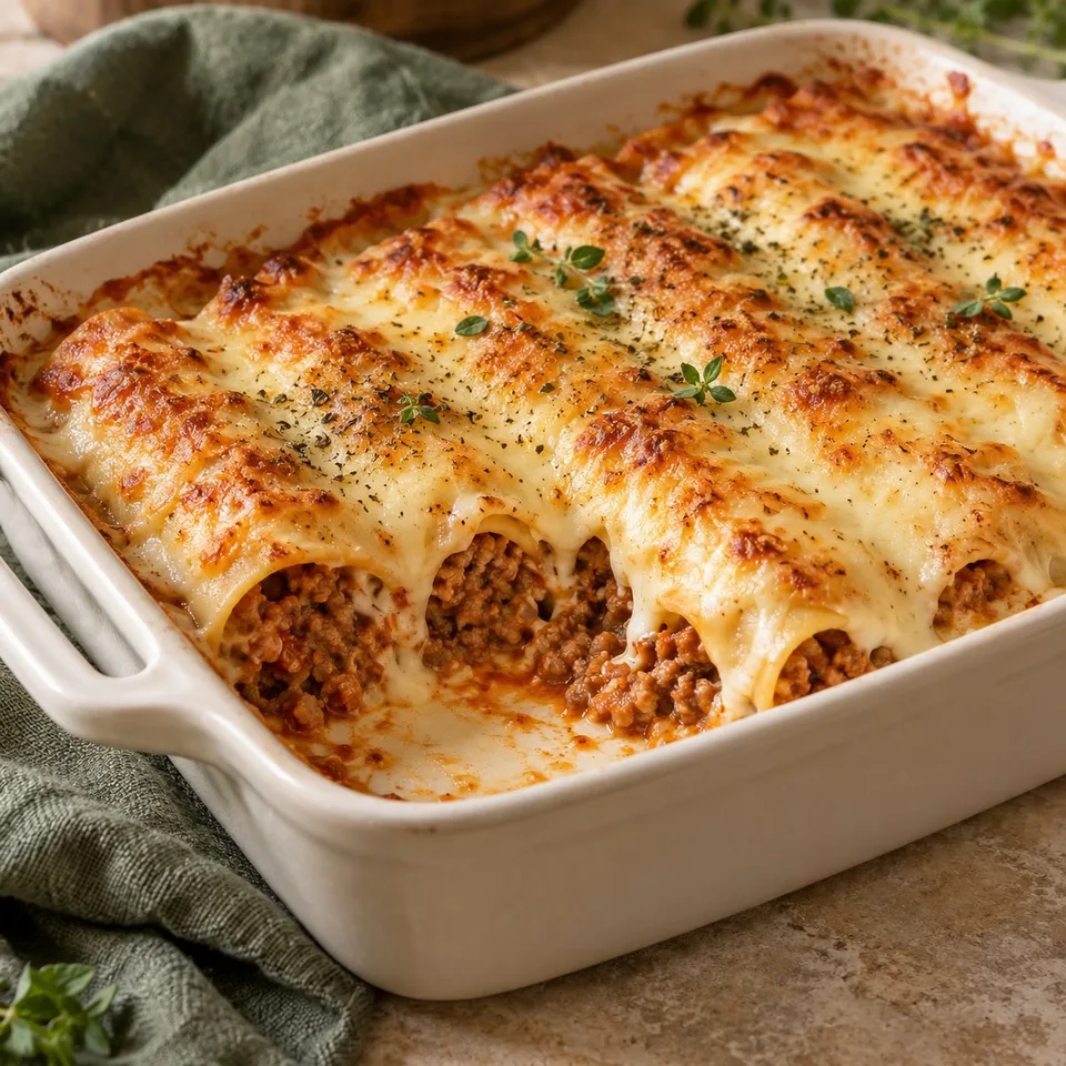 Ilustración de Canelones de carne