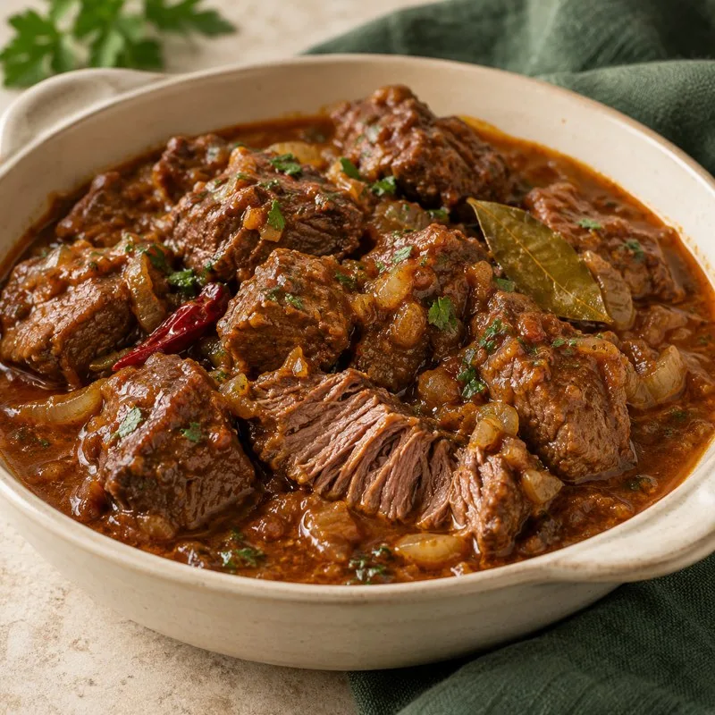 Ilustración de Carne gobernada al estilo de oviedo