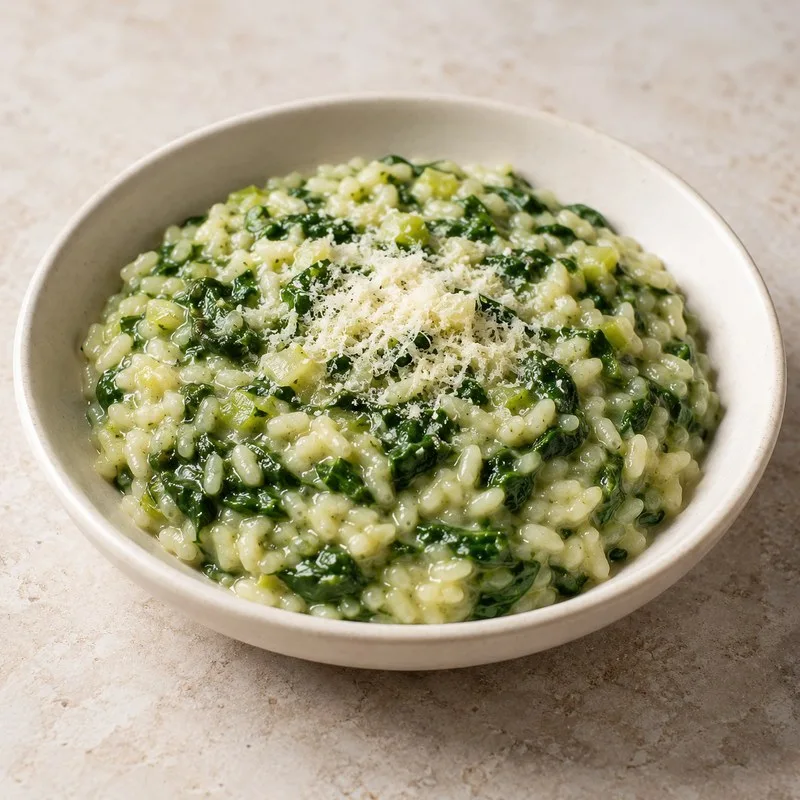 Ilustración de Risotto de espinacas