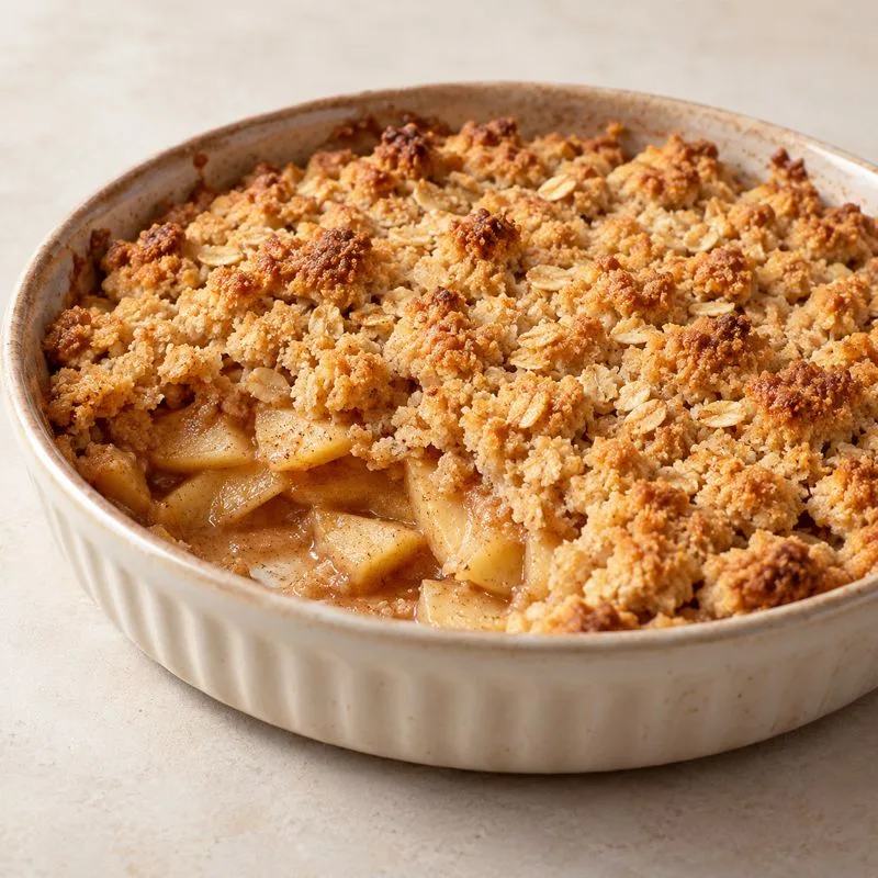 Ilustración de Crumble de manzana