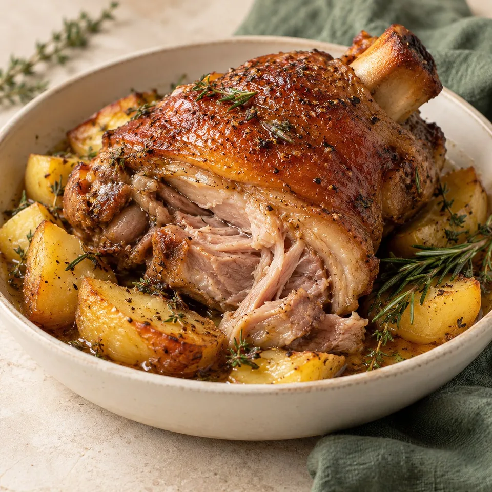 Ilustración de Codillo al horno