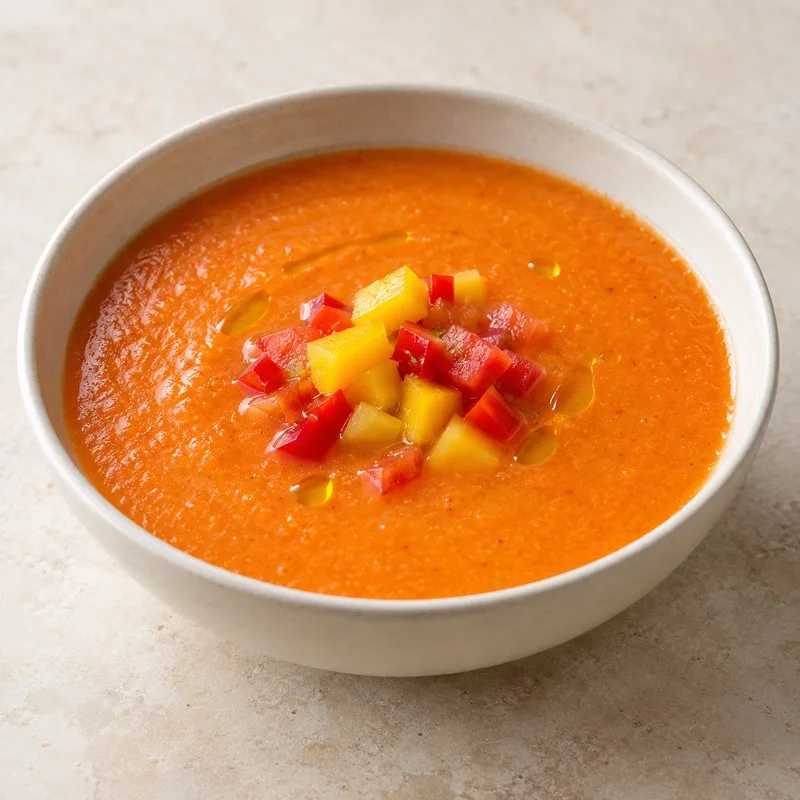 Ilustración de Gazpacho de mango