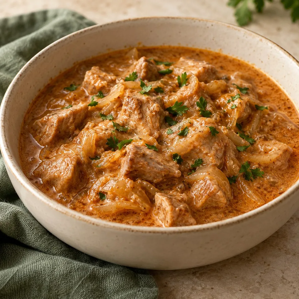 Ilustración de Goulash de cerdo sencillo