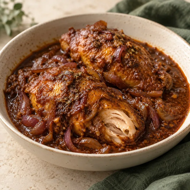 Ilustración de Adobo de pollo peruano