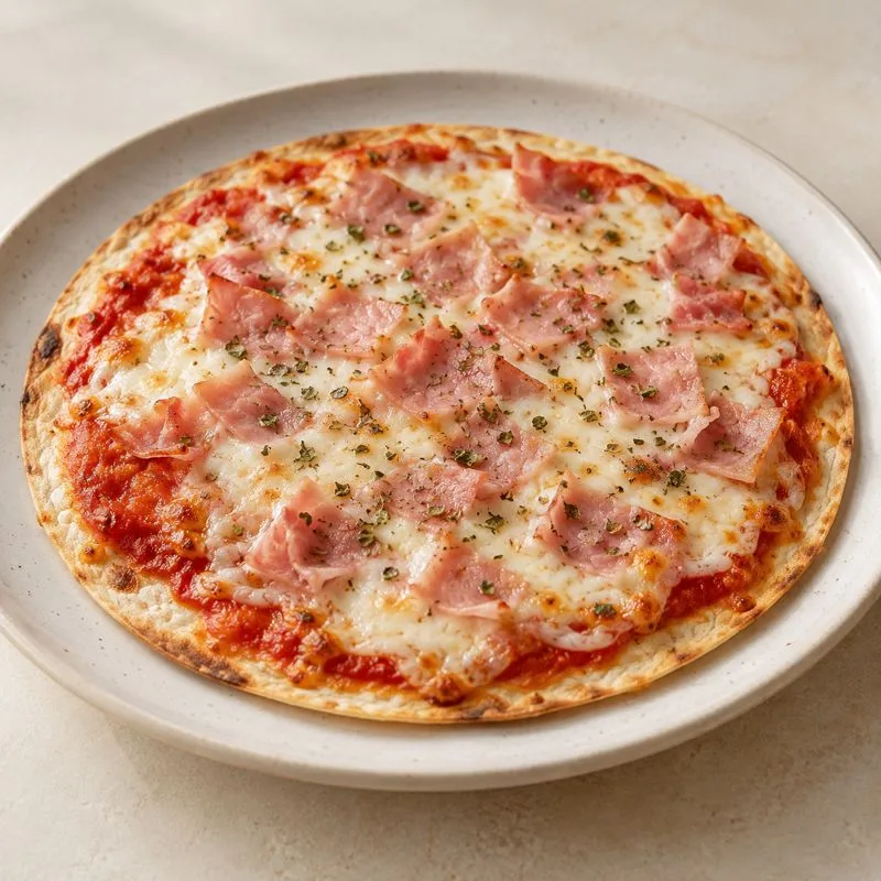 Ilustración de Pizza sobre tortilla