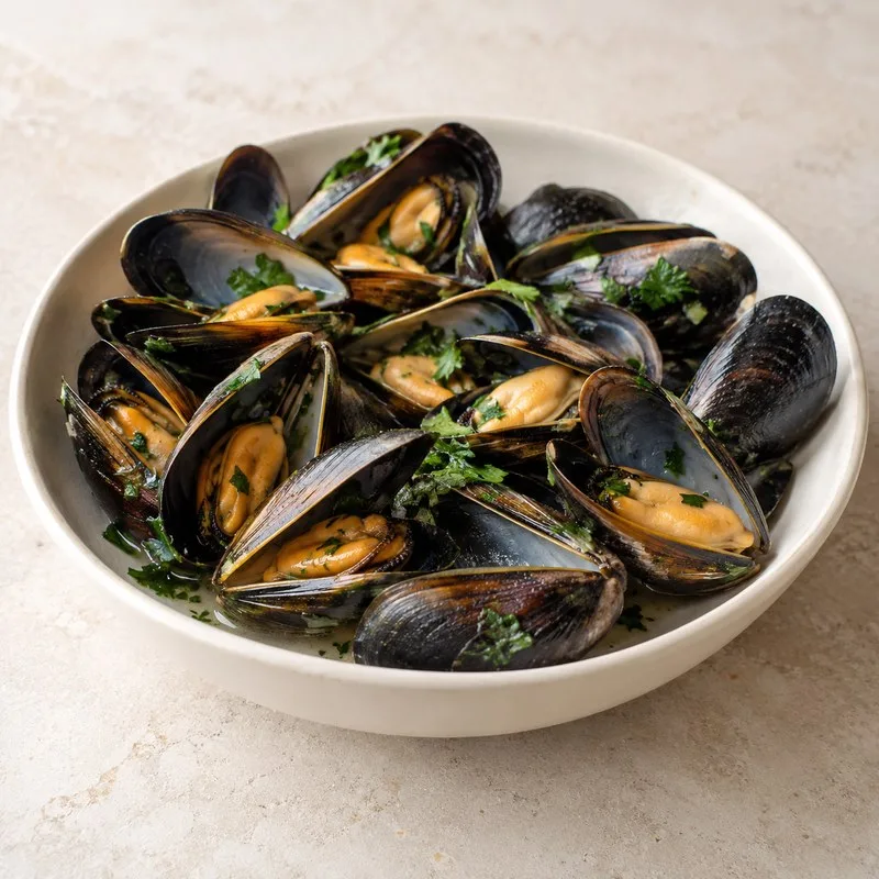 Ilustración de Mejillones al vapor