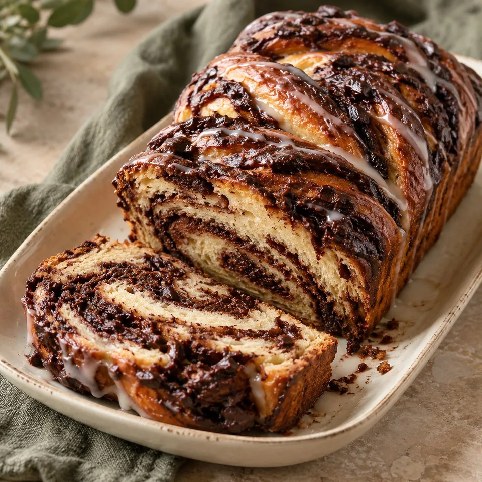 Ilustración de Babka de chocolate