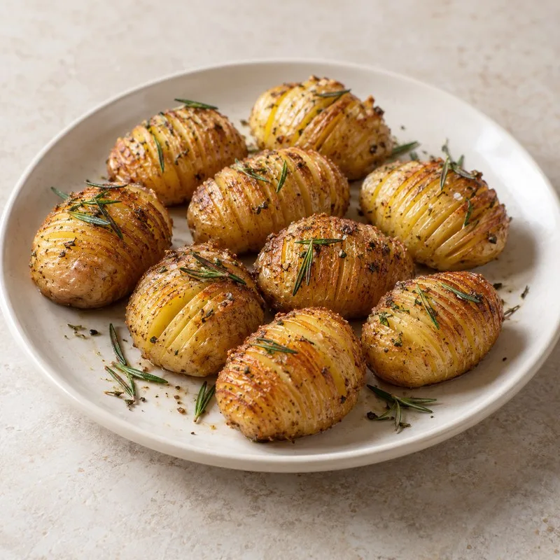 Ilustración de Patatas pequeñas Hasselback
