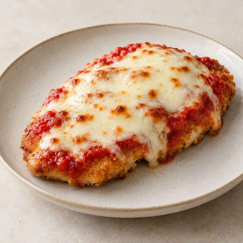 Ilustración de Pollo con tomate y mozzarella