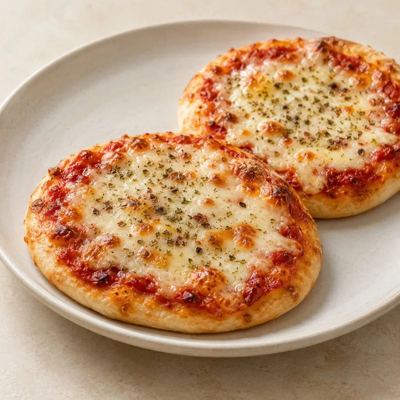 Ilustración de Mini pizzas con masa