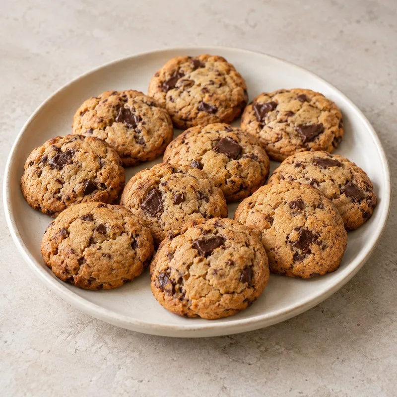 Ilustración de Galletas de cacahuete y chocolate
