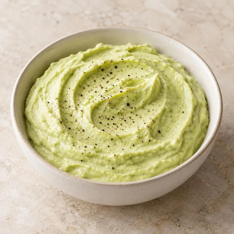 Ilustración de Crema de queso y aguacate