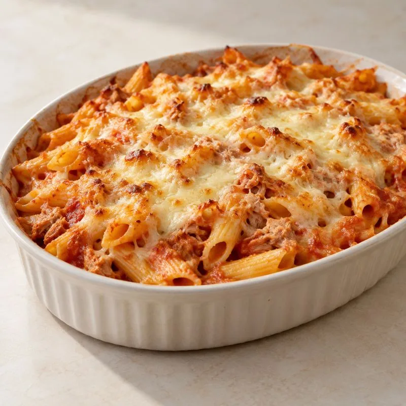 Ilustración de Pasta gratinada