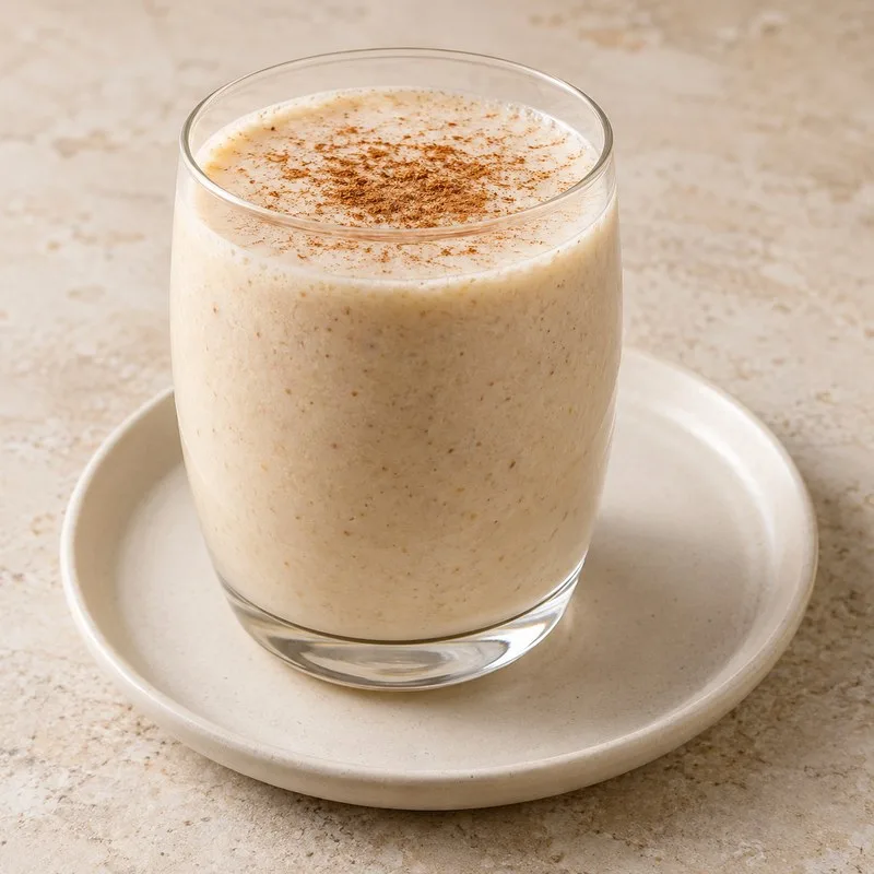 Ilustración de Batido de manzana y avena