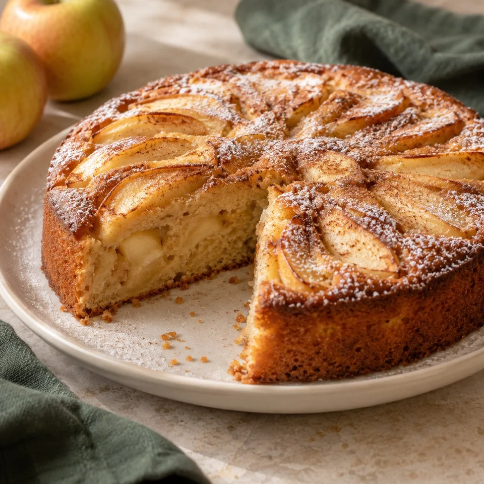 Ilustración de Bizcocho de manzana