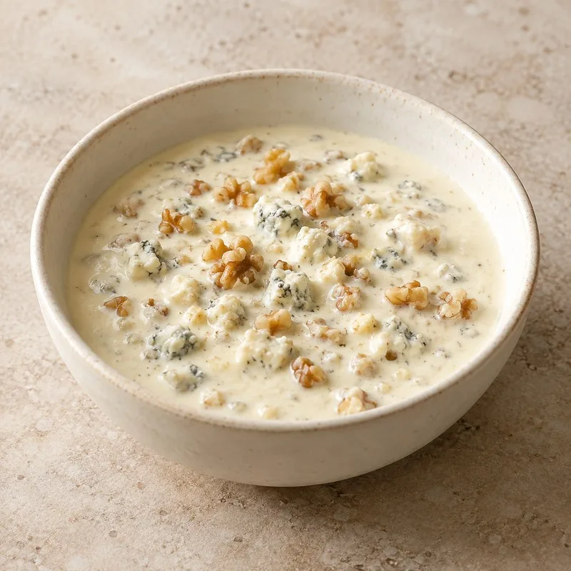 Ilustración de Salsa roquefort con nueces