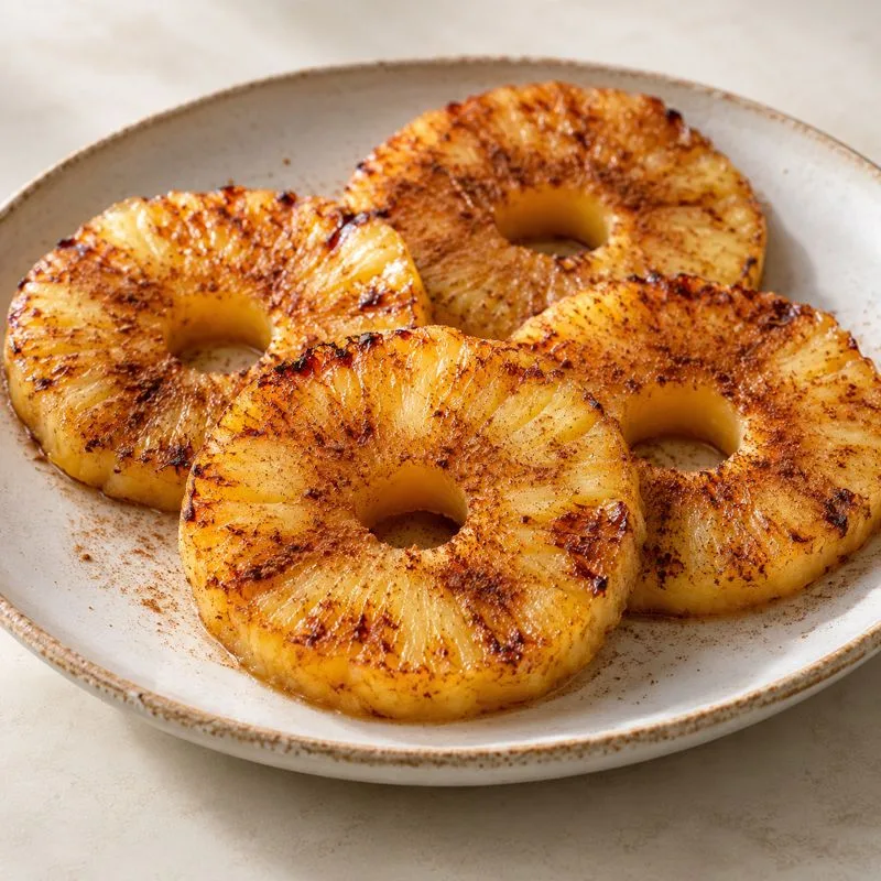 Ilustración de Piña asada con canela
