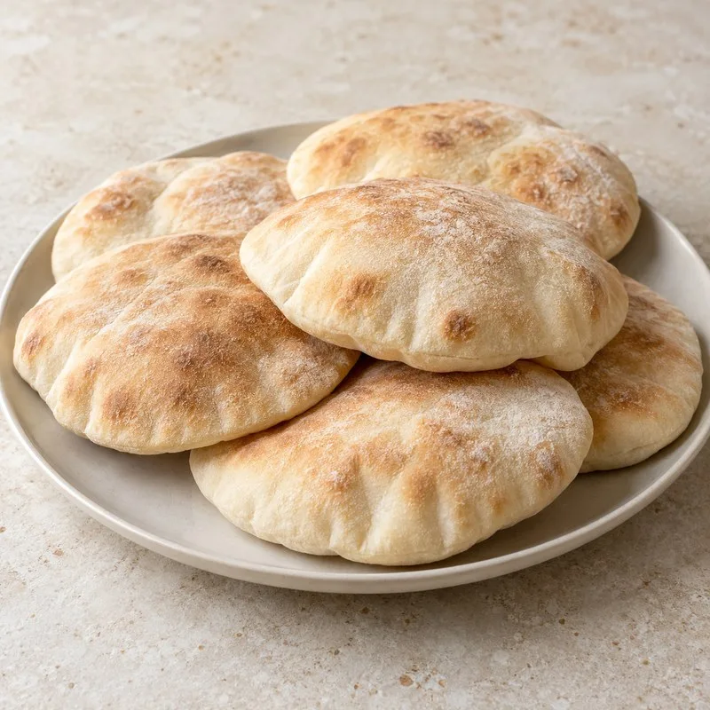 Ilustración de Pan de pita casero