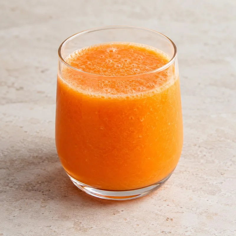 Ilustración de Bebida de naranja y zanahoria