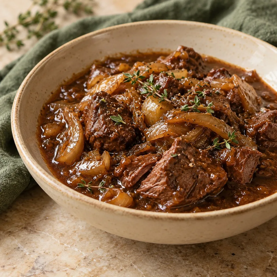Ilustración de Carbonade flamande de ternera